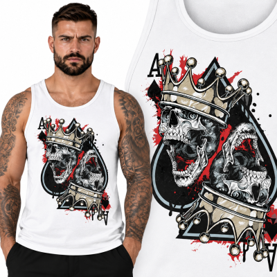 TANK TOP HORROR SKULL AS